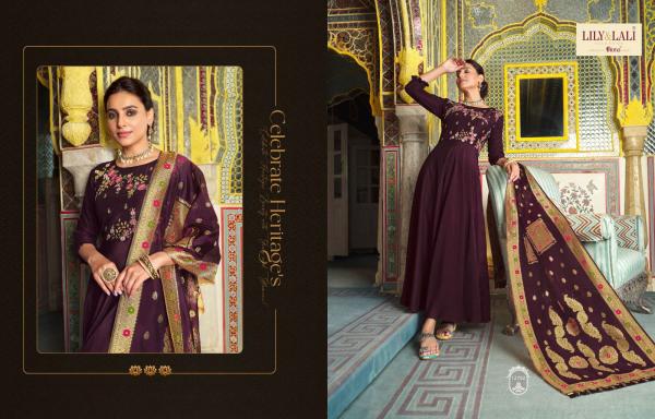 Lily And Lali Mohini  Silk Gown With Dupatta Collection